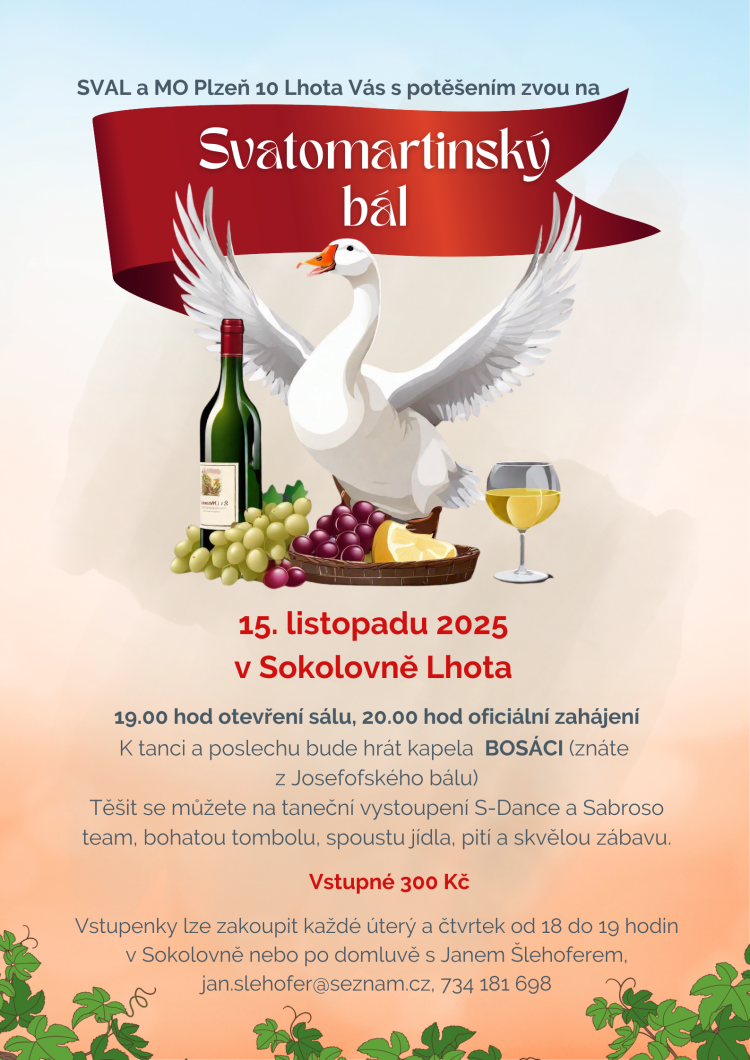 Svatomartinský bál 15.11.2025