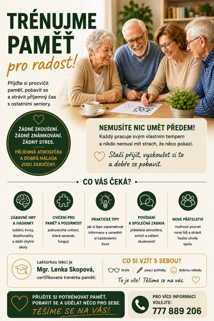 Trénování paměti obecný leták Trénování paměti obecný leták